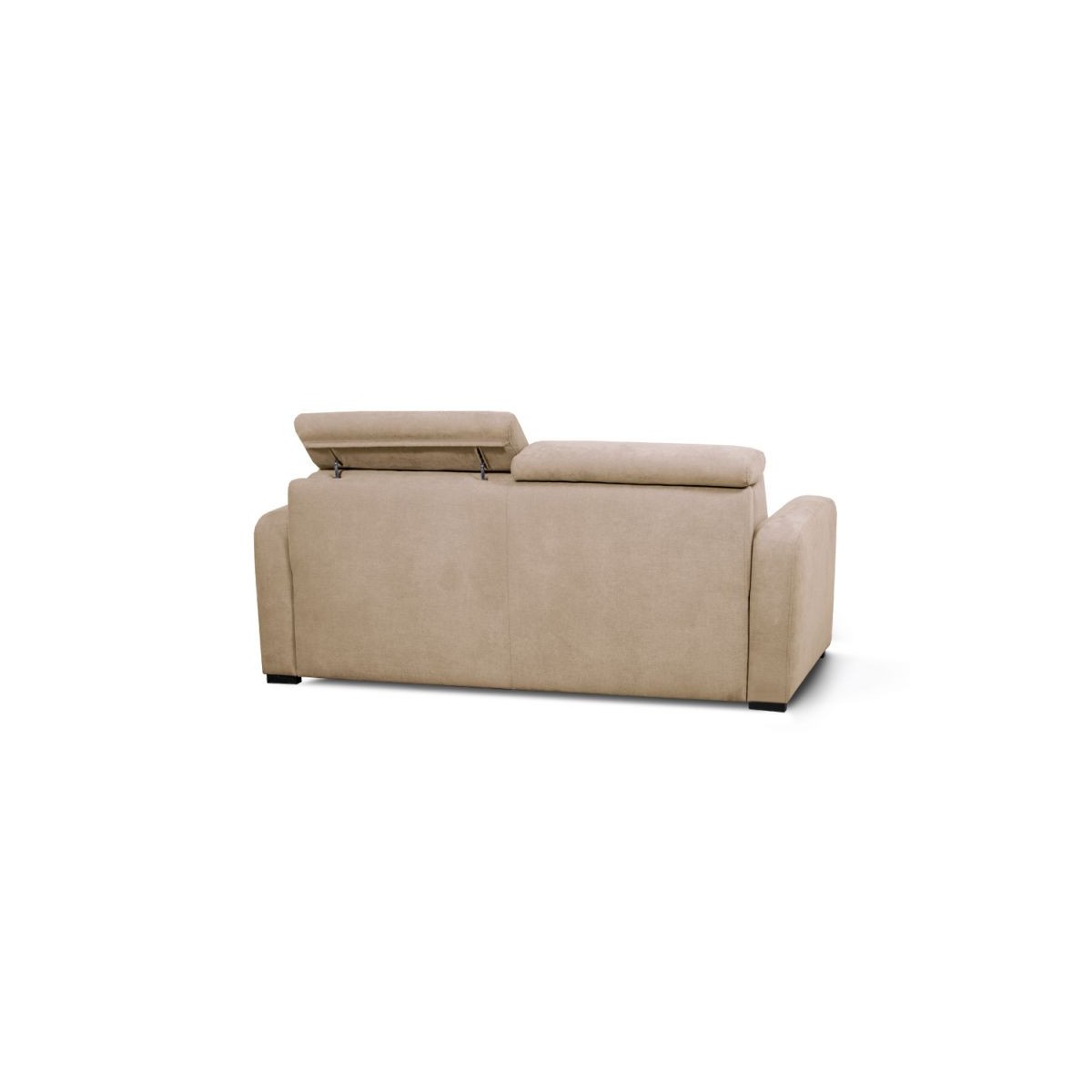 EVERGREENWEB – Sofá cama Clic Clac de tela color beige, sofá cama de 3  plazas de diseño moderno, práctico y cómodo con colchón de espuma – Modelo