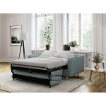 Sofá cama 3 plazas tela BOLI (Azul)