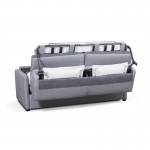 Sofa bed 3 places fabric CANDY Mattress 140cm (Light grey)