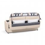 Canapé convertible système couchage express 3 places tissu CANDY (Beige)