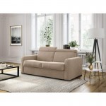 Sofa bed system express sleeping 3 places fabric CANDY (Light grey)