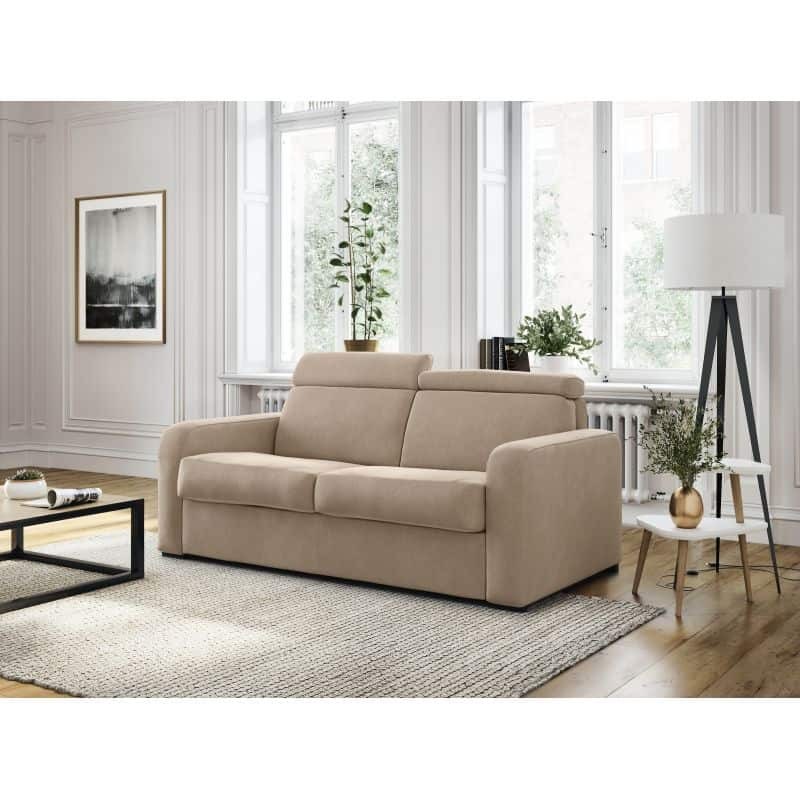 Sofa bed system express sleeping 3 places fabric CANDY (Light grey) - image 56172