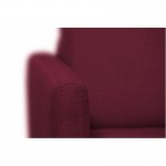 Sofa bed system express sleeping 3 places fabric CANDY Mattress 140cm (Bordeaux)