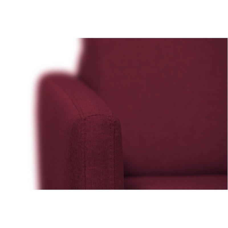 Sofa bed system express sleeping 3 places fabric CANDY Mattress 140cm (Bordeaux) - image 56189