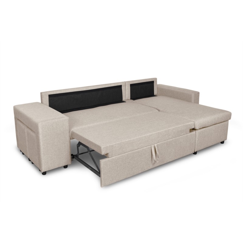 Corner sofa convertible fabric Niche left BENTO (Beige) - image 56535
