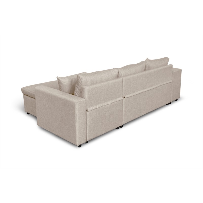 Corner sofa convertible fabric Niche left BENTO (Beige) - image 56536