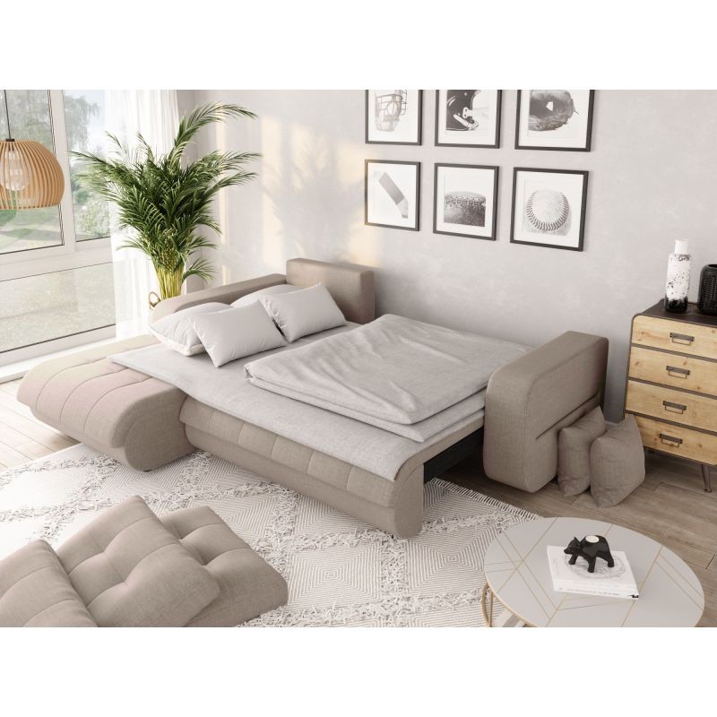 Convertible corner sofa 4 places fabric Left Corner BOND (Beige) - image 56610