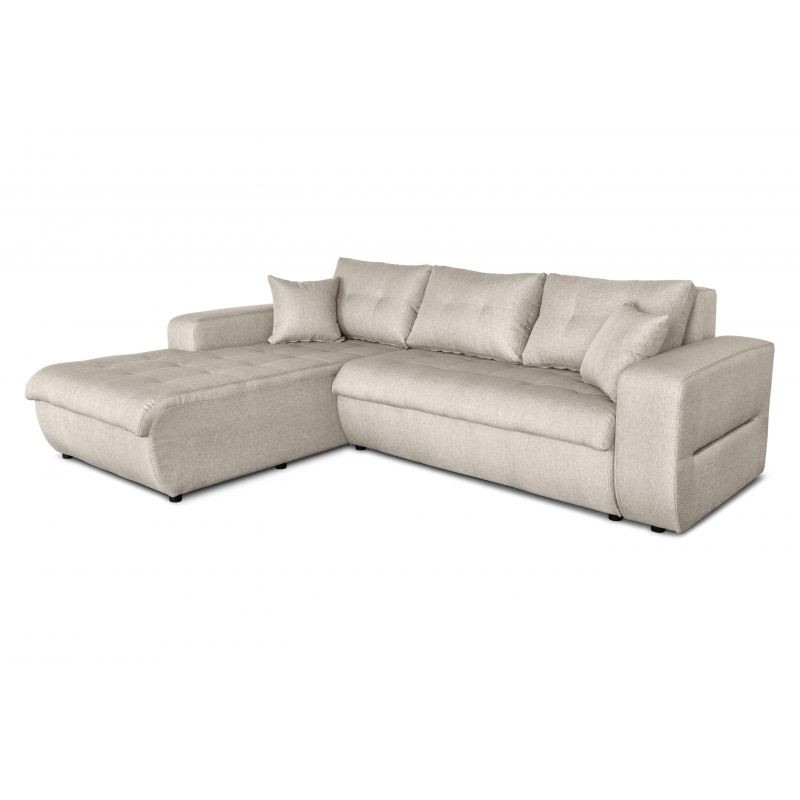 Convertible corner sofa 4 places fabric Left Corner BOND (Beige) - image 56611
