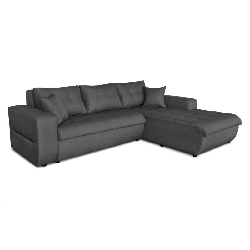 Convertible corner sofa 4 places fabric Right Angle BOND (Dark Grey) - image 56635