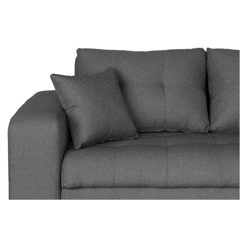 Convertible corner sofa 4 places fabric Right Angle BOND (Dark Grey) - image 56636