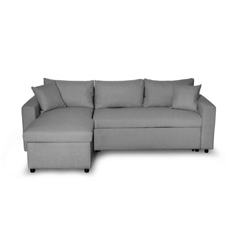 Convertible corner sofa 3 places fabric AMARO (Light grey) - image 56702