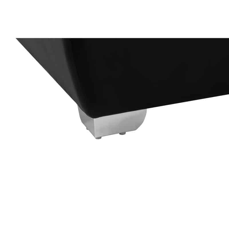 Divano letto panoramico 6 posti in tessuto e imitazione PARMA (Grigio, nero) - image 56887