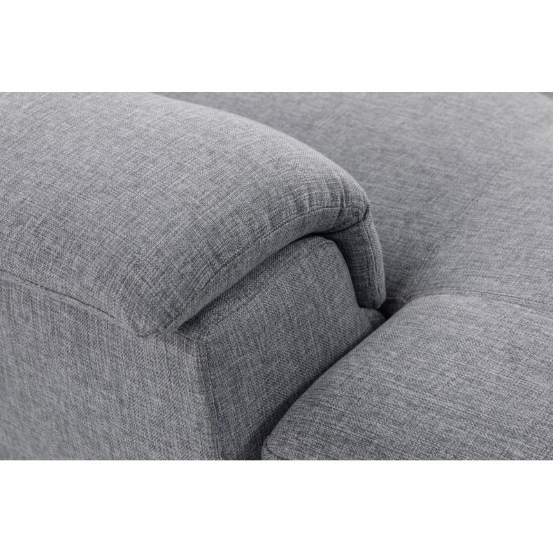 Convertible corner sofa 6 places fabric Right Angle PARMA (Grey) - image 56908