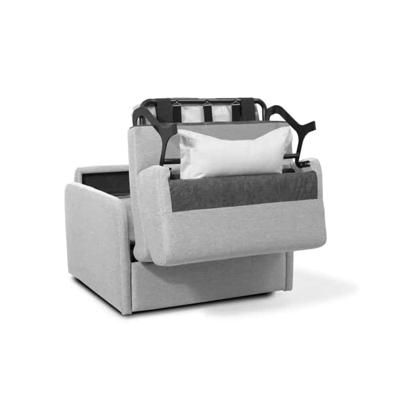 Quick sleeping chair 100x190 in DANOU fabric (Light grey) - image 56964