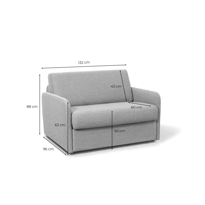Quick sleeping chair 100x190 in DANOU fabric (Light grey) - image 56967