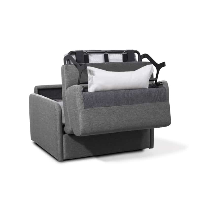 Quick sleeping chair 100x190 in DANOU fabric (Dark grey) - image 56972