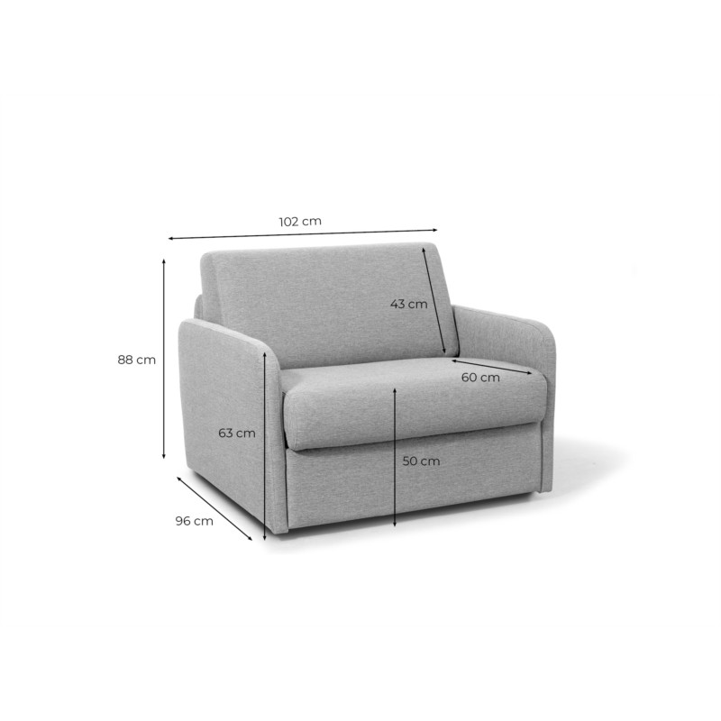 Quick sleeping chair 70x190 in DANOU fabric (Beige) - image 57013
