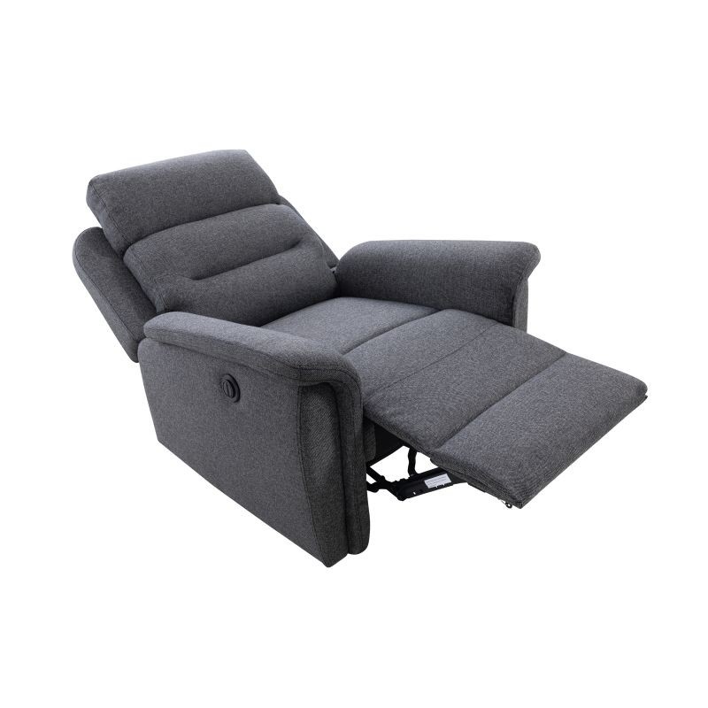 Sedia relax elettrica in tessuto TONIO (grigio scuro) - image 57056