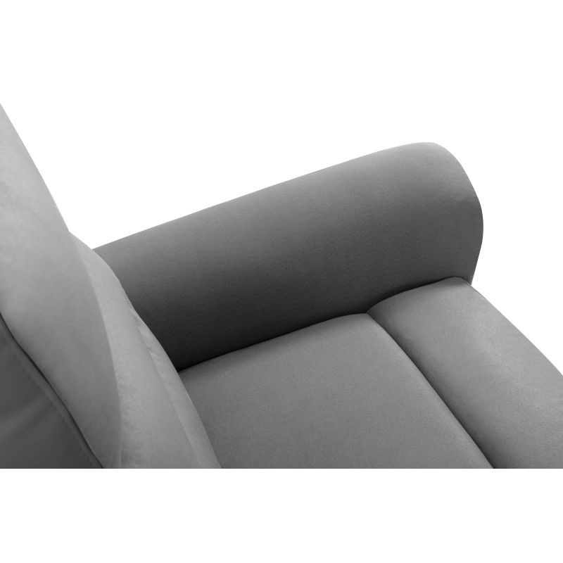Electric relaxation chair in microfiber and imitation TONIO (Grey) - image 57085