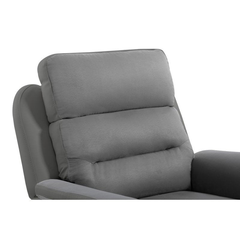 Electric relaxation chair in microfiber and imitation TONIO (Grey) - image 57089