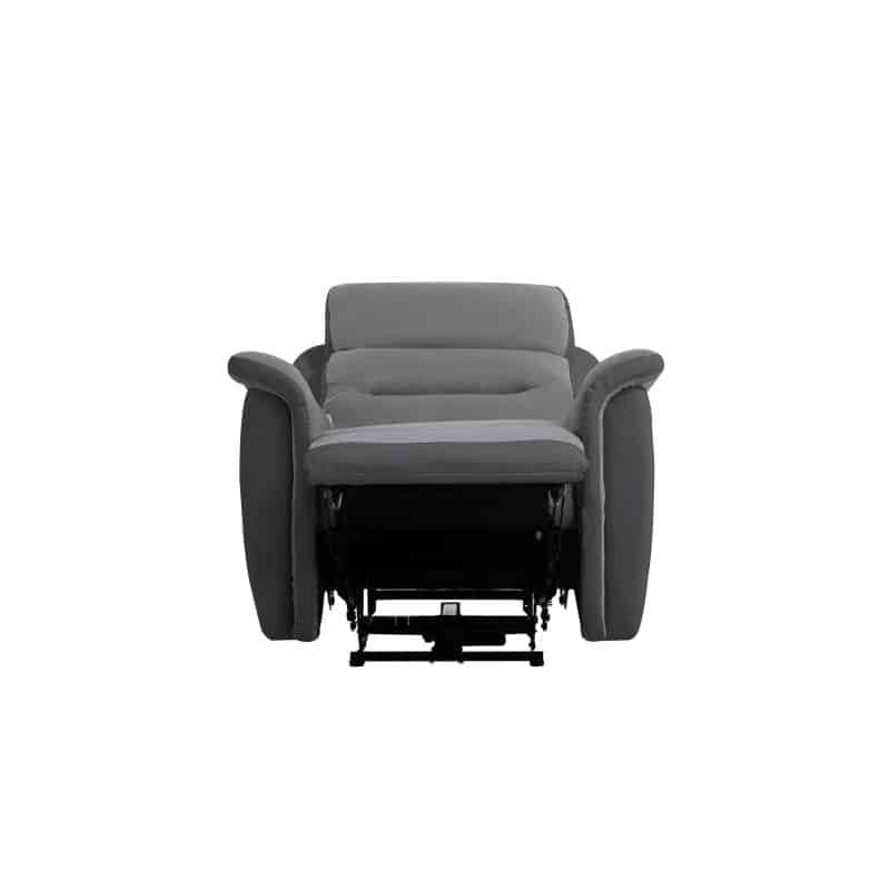 Electric relaxation chair in microfiber and imitation TONIO (Grey, black) - image 57108