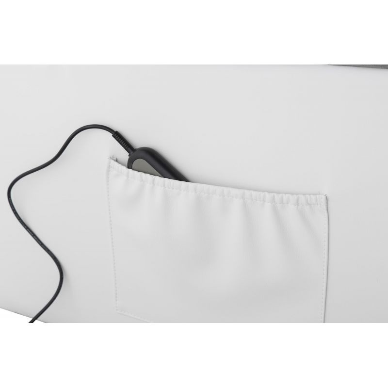 Poltrona relax elettrica con sollevatore in microfibra e imitazione SHANA (grigio, bianco) - image 57125