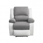 Electric relaxation chair with microfiber lifter and SHANA imitation (Grey, white)