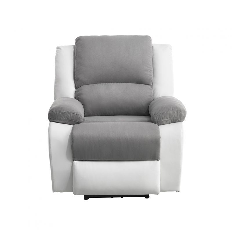 Electric relaxation chair with microfiber lifter and SHANA imitation (Grey, white) - image 57130