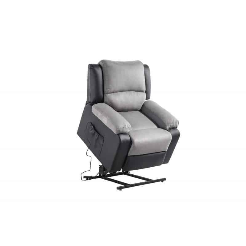 Electric relaxation chair with microfiber lifter and SHANA imitation (Grey, black) - image 57137
