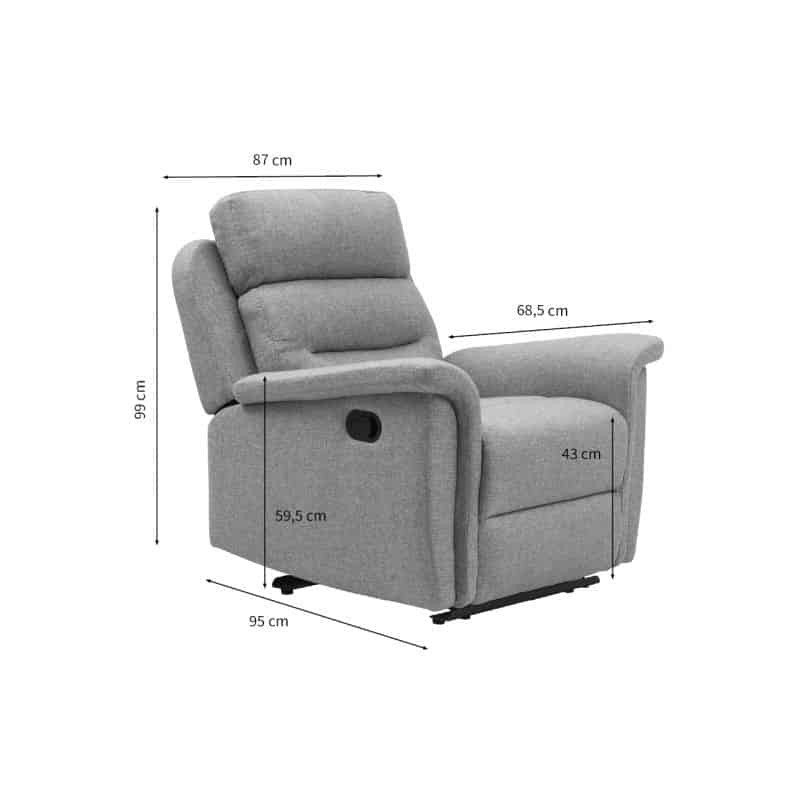 Manual relaxation chair in RELAXED fabric (Light grey) - image 57168