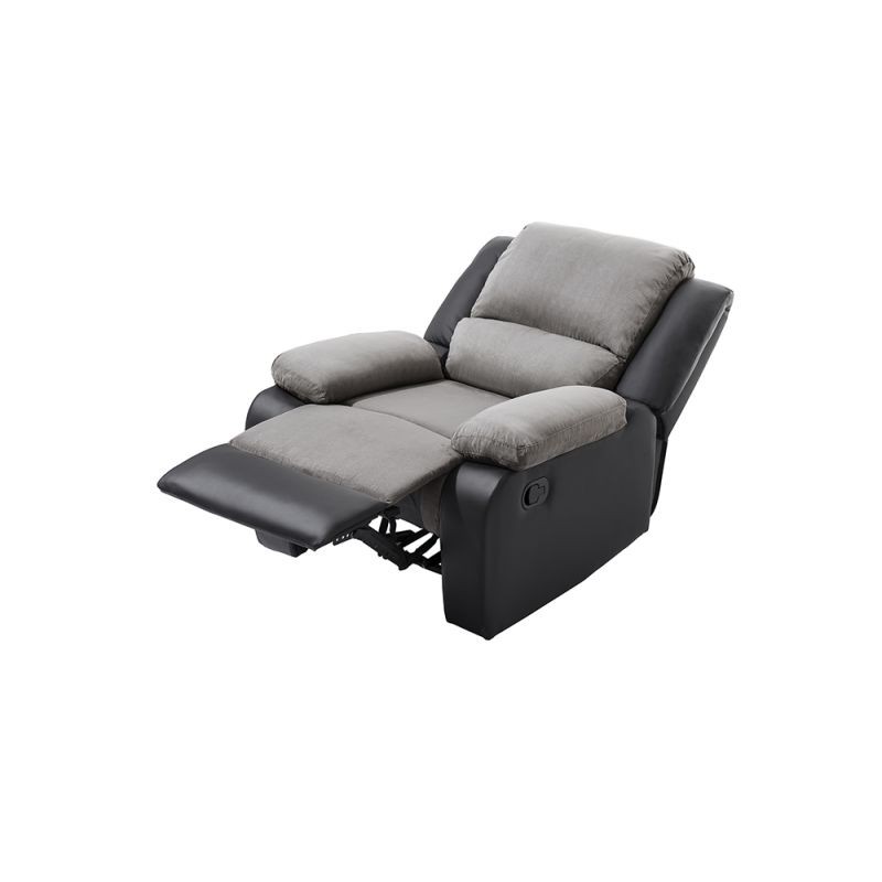 Manual relaxation chair in microfiber and imitation ATLAS (Grey, black) - image 57227