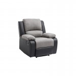 Manual relaxation chair in microfiber and imitation ATLAS (Grey, black)