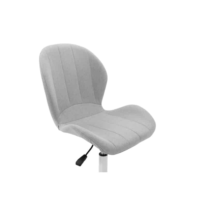 Chaise de bureau en tissu avec pieds blancs BEVERLY (Blanc) - image 57285