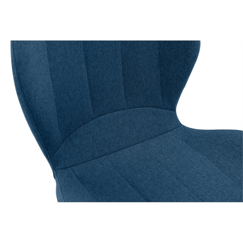 Chaise de bureau en tissu avec pieds noirs BEVERLY (Bleu pétrole) - image 57302
