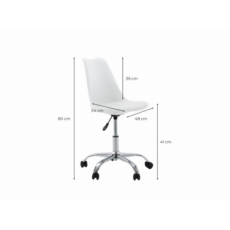 Office chair in polypropylene and imitation TONO (Petroleum blue) - image 57369