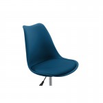 Office chair in polypropylene and imitation TONO (Petroleum blue)