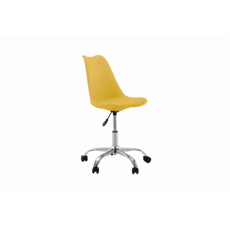 Office chair in polypropylene and imitation TONO (Yellow) - image 57380