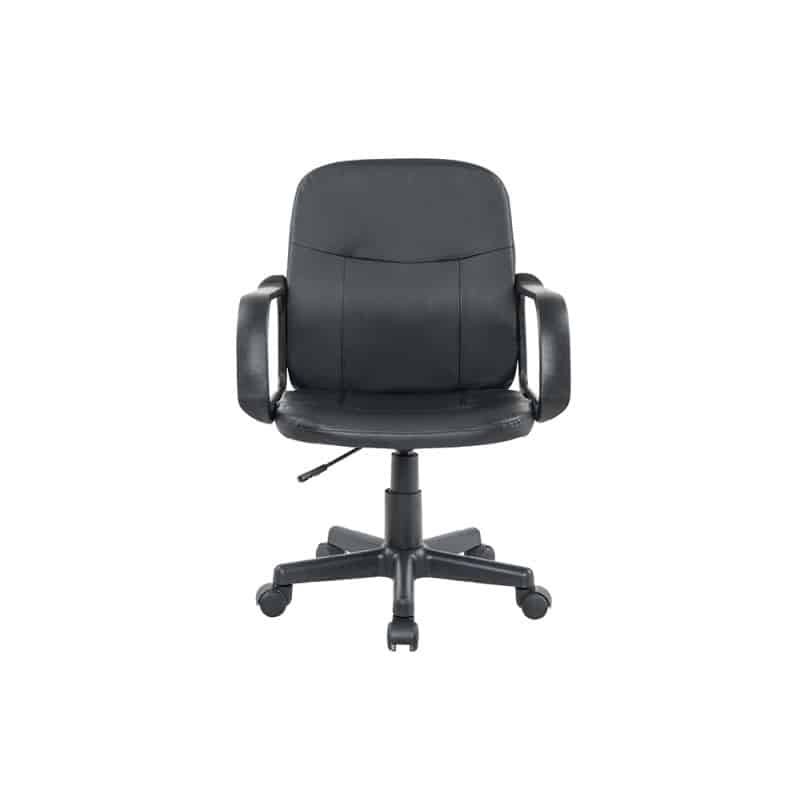 Office chair with wheels with armrests in imitation ALTO (Black) - image 57394