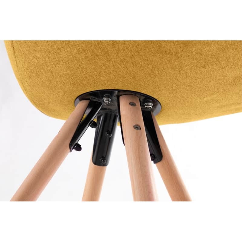 Set di 2 sedie in tessuto con gambe in faggio naturale myrta (Giallo) - image 57497