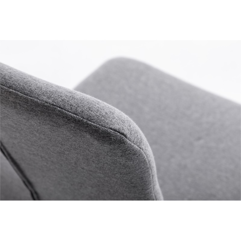 Set di 2 sedie in tessuto con gambe in metallo nero RANIA (Grigio) - image 57524