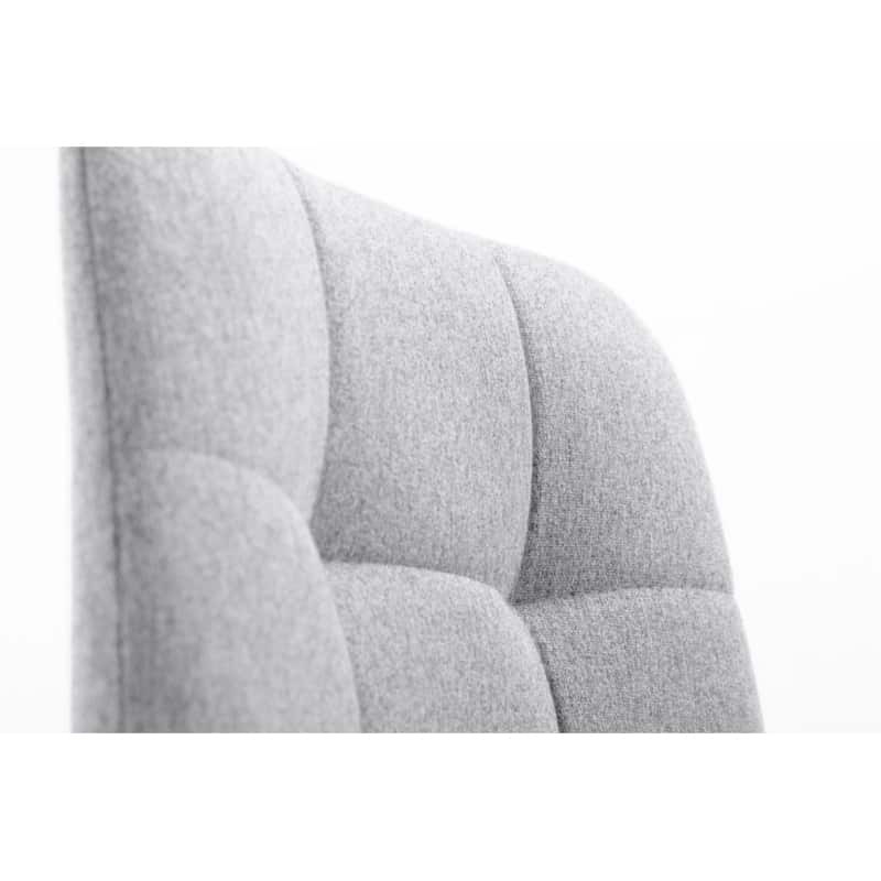 Set di 2 sedie quadrate in tessuto con gambe in metallo nero TINA (grigio chiaro) - image 57558