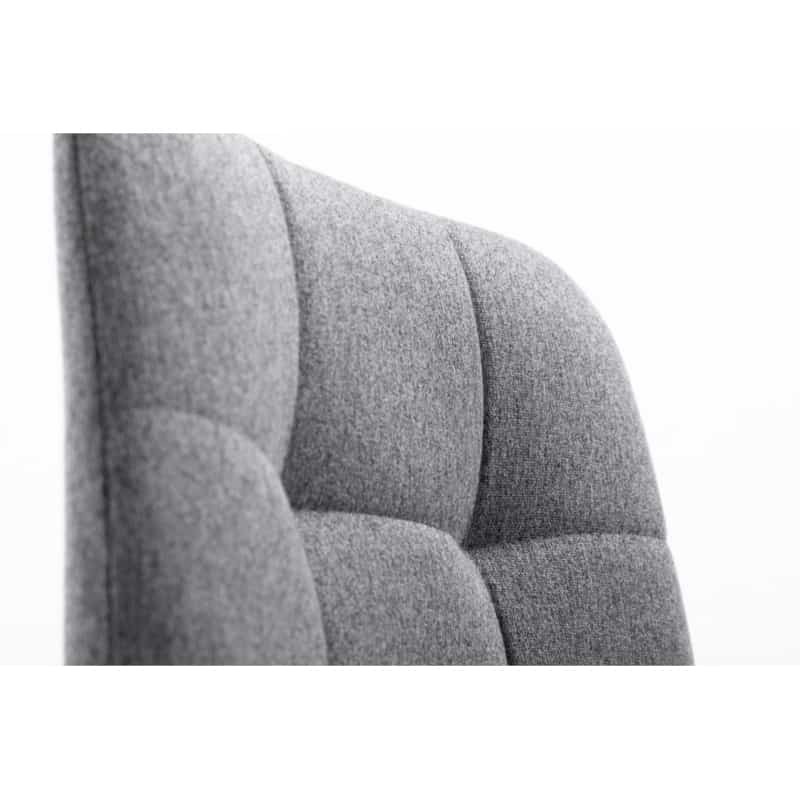 Set di 2 sedie quadrate in tessuto con gambe in metallo nero TINA (grigio scuro) - image 57580