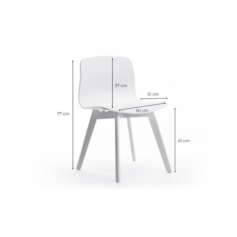 Set di 2 sedie in polipropilene con gambe in faggio tinto OMBRA (Nero) - image 57610