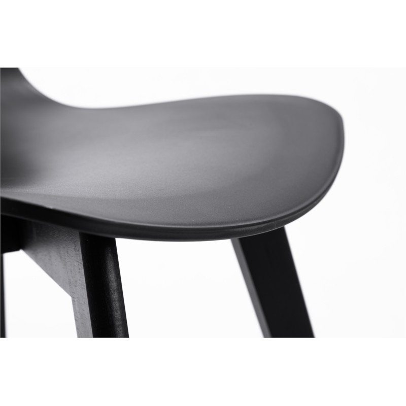 Set of 2 polypropylene chairs with stained beech legs OMBRA (Black) - image 57618