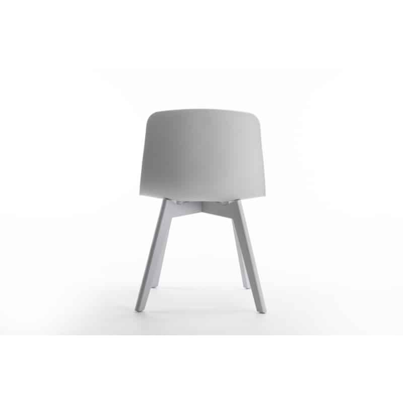 Set di 2 sedie in polipropilene con gambe in faggio tinto OMBRA (Bianco) - image 57625