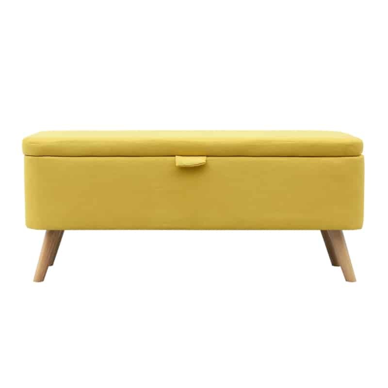 End of bed with ENRIQUE fabric storage (Yellow) - image 57639