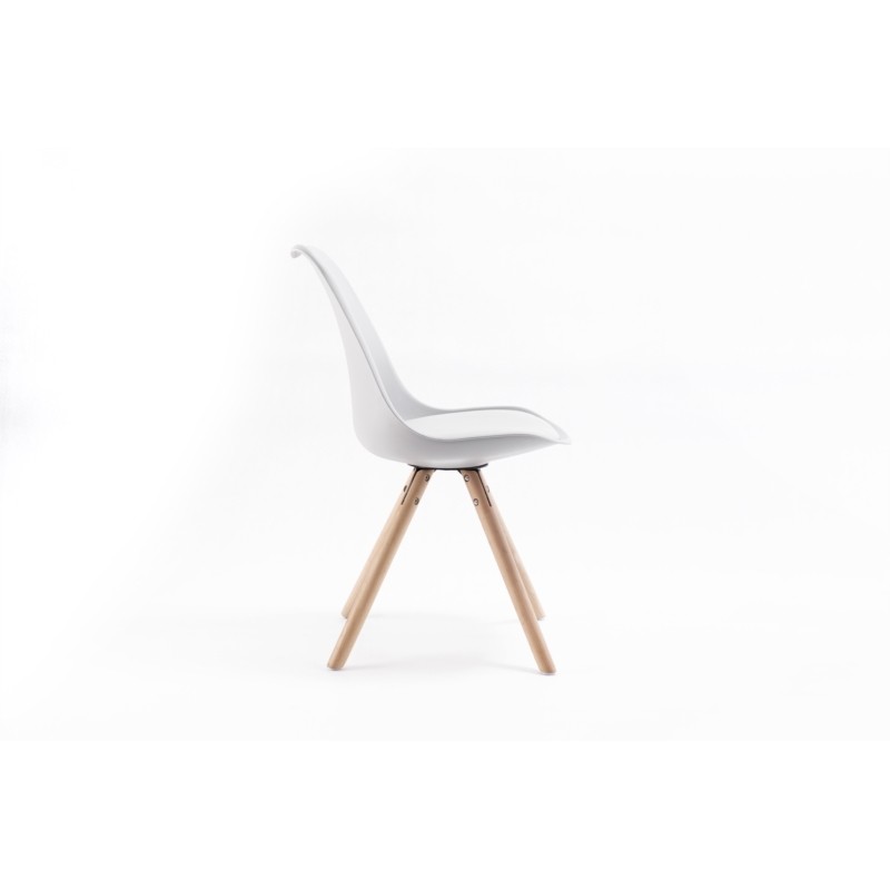 Set aus 2 skandinavischen Stühlen Beine helles Holz SNOOP (Grau) - image 57644