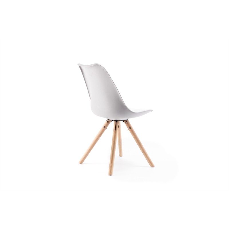Juego de 2 sillas escandinavas patas de madera clara SNOOP (Gris) - image 57646