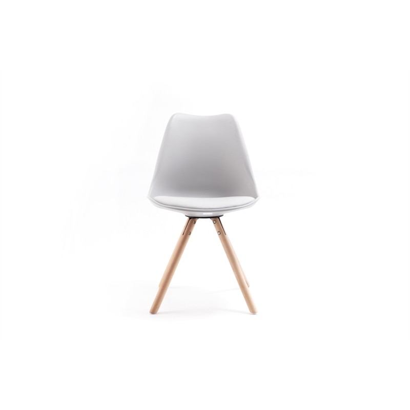 Set aus 2 skandinavischen Stühlen Beine helles Holz SNOOP (Grau) - image 57649
