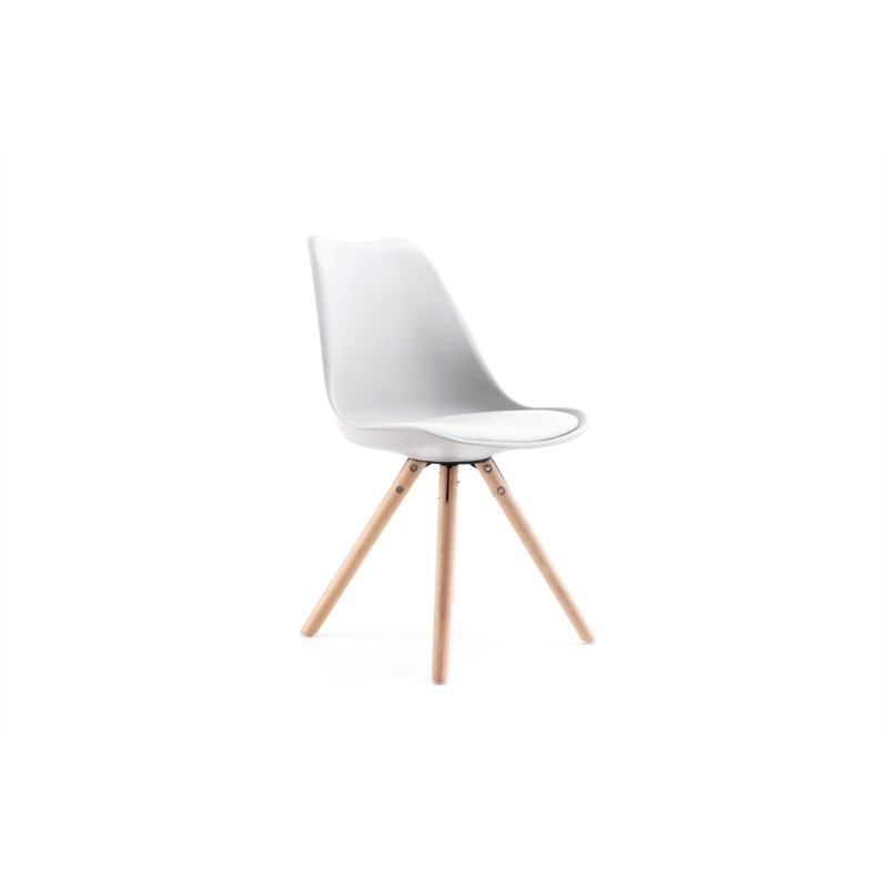 Set aus 2 skandinavischen Stühlen Beine helles Holz SNOOP (Grau) - image 57651